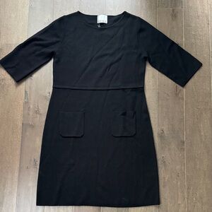 NWT WEILL Paris Elegant Wool Black Dress